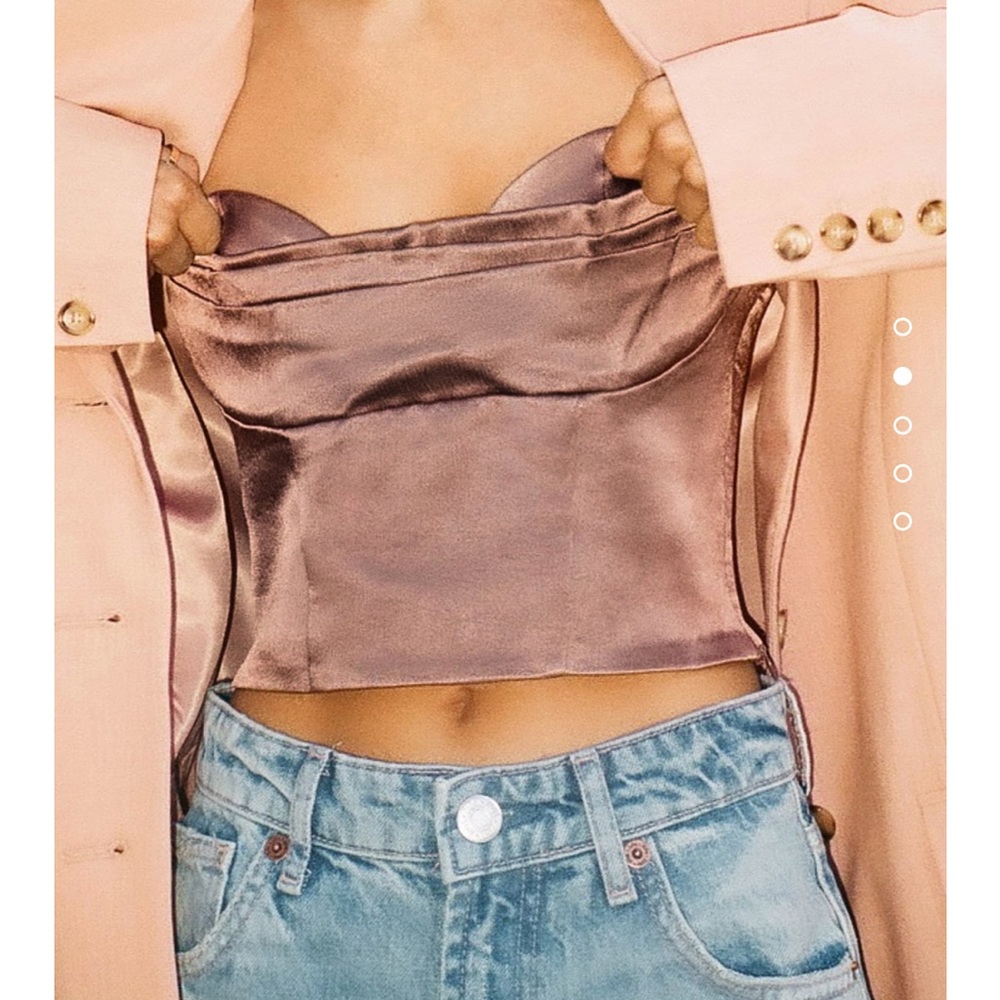 Zara satin tube top size M